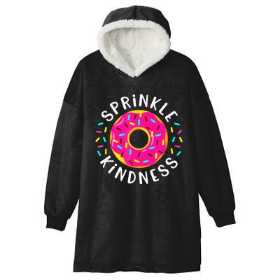 Donut Sprinkle Kindness Funny Girl Women Doughnut Lover Hooded Wearable Blanket