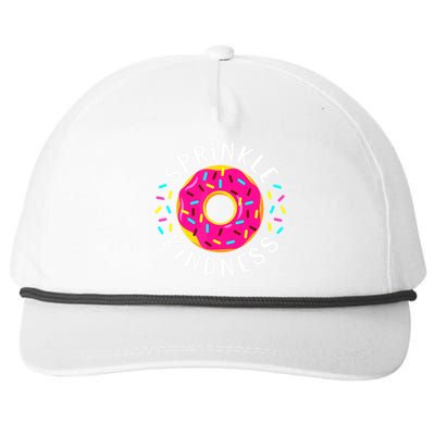 Donut Sprinkle Kindness Funny Girl Women Doughnut Lover Snapback Five-Panel Rope Hat