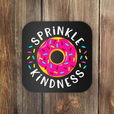 Donut Sprinkle Kindness Funny Girl Women Doughnut Lover Coaster