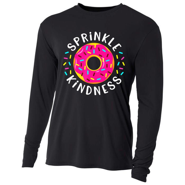 Donut Sprinkle Kindness Funny Girl Women Doughnut Lover Cooling Performance Long Sleeve Crew