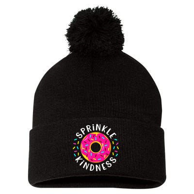 Donut Sprinkle Kindness Funny Girl Women Doughnut Lover Pom Pom 12in Knit Beanie