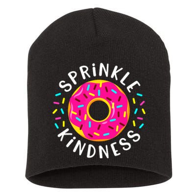 Donut Sprinkle Kindness Funny Girl Women Doughnut Lover Short Acrylic Beanie