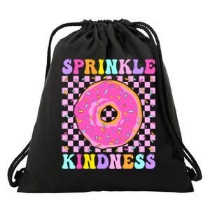 Donut Sprinkle Kindness Funny Girl Women Doughnut Lover Drawstring Bag