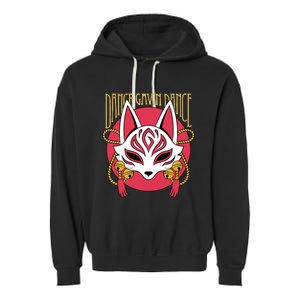 Dancegavindanceband Store Kitsune Garment-Dyed Fleece Hoodie