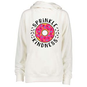 Donut Sprinkle Kindness Girl Women Doughnut Lover Womens Funnel Neck Pullover Hood