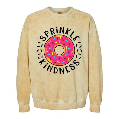 Donut Sprinkle Kindness Girl Women Doughnut Lover Colorblast Crewneck Sweatshirt