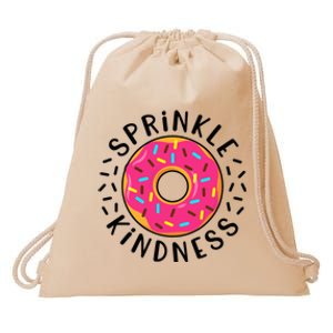 Donut Sprinkle Kindness Girl Women Doughnut Lover Drawstring Bag