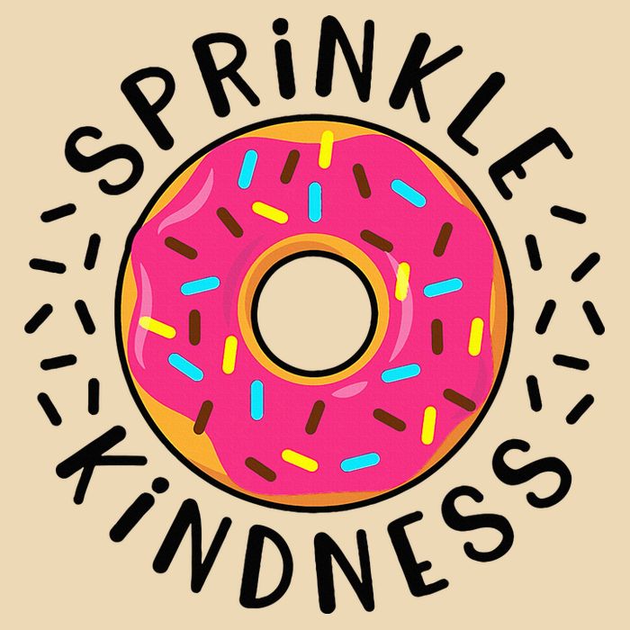 Donut Sprinkle Kindness Girl Women Doughnut Lover Zip Tote Bag