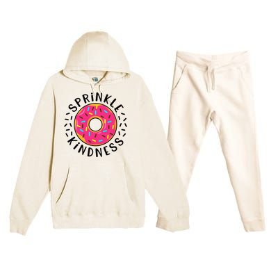 Donut Sprinkle Kindness Girl Women Doughnut Lover Premium Hooded Sweatsuit Set