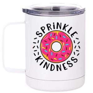 Donut Sprinkle Kindness Girl Women Doughnut Lover 12 oz Stainless Steel Tumbler Cup