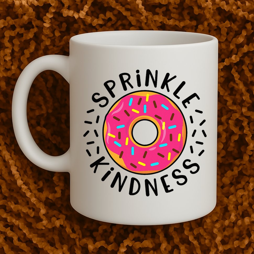 Donut Sprinkle Kindness Girl Women Doughnut Lover Mug