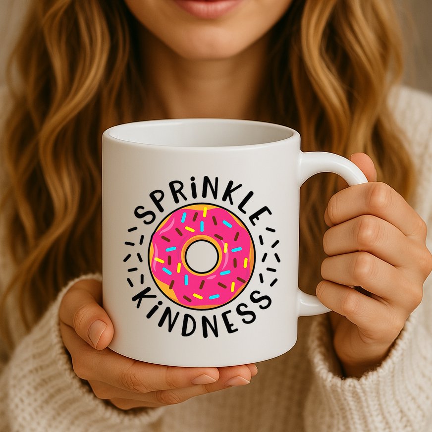 Donut Sprinkle Kindness Girl Women Doughnut Lover Mug