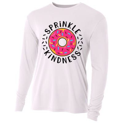 Donut Sprinkle Kindness Girl Women Doughnut Lover Cooling Performance Long Sleeve Crew