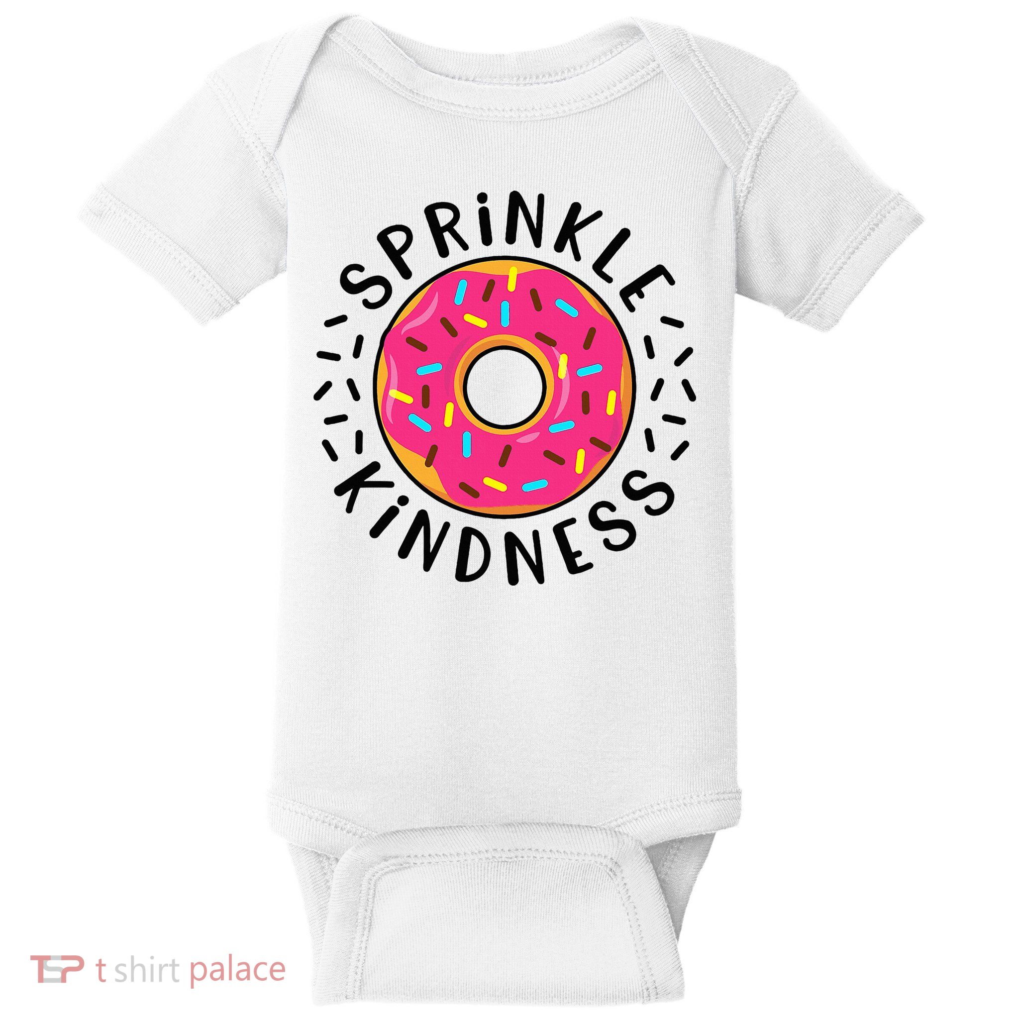 Donut Sprinkle Kindness Girl Women Doughnut Lover Baby Bodysuit