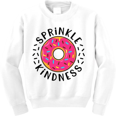 Donut Sprinkle Kindness Girl Women Doughnut Lover Kids Sweatshirt
