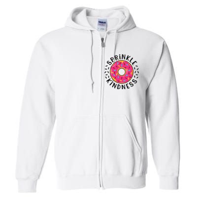 Donut Sprinkle Kindness Girl Women Doughnut Lover Full Zip Hoodie