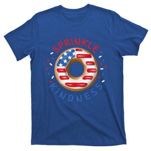 Donut Sprinkle Kindness Funny Doughnut Lover American Flag Funny Gift T-Shirt