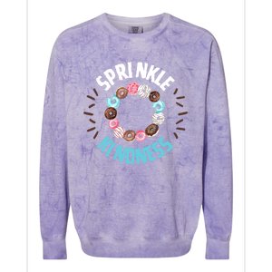 Donut Sprinkle Kindness Funny Doughnut Lover Great Gift Colorblast Crewneck Sweatshirt