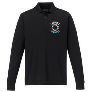 Donut Sprinkle Kindness Funny Doughnut Lover Great Gift Performance Long Sleeve Polo