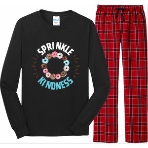 Donut Sprinkle Kindness Funny Doughnut Lover Great Gift Long Sleeve Pajama Set