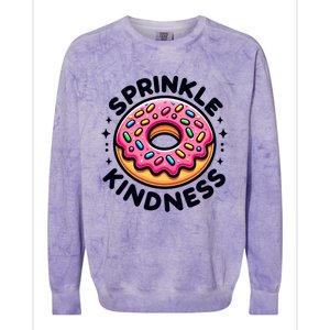 Donut Sprinkle Kindness Dessert Doughnut Funny Gift Colorblast Crewneck Sweatshirt