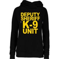 Deputy Sheriff K9 Unit Police Womens Funnel Neck Pullover Hood