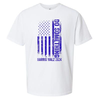 Do Something Kamala Harris Waltz 2024 Blue Usa Flag Premium Sueded Cloud Jersey T-Shirt