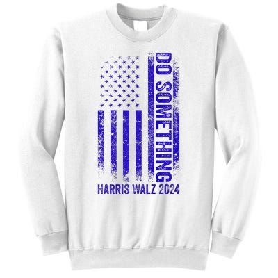 Do Something Kamala Harris Waltz 2024 Blue Usa Flag Premium Sweatshirt