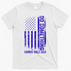 Do Something Kamala Harris Waltz 2024 Blue Usa Flag Premium T-Shirt