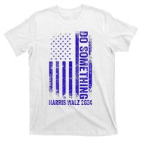 Do Something Kamala Harris Waltz 2024 Blue Usa Flag Premium T-Shirt