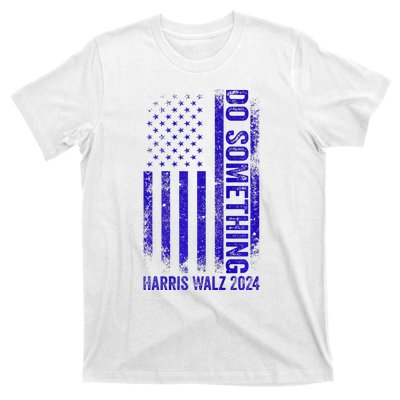 Do Something Kamala Harris Waltz 2024 Blue Usa Flag Premium T-Shirt