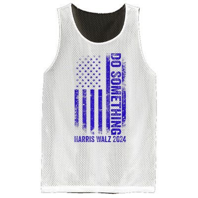 Do Something Kamala Harris Waltz 2024 Blue Usa Flag Premium Mesh Reversible Basketball Jersey Tank