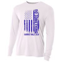 Do Something Kamala Harris Waltz 2024 Blue Usa Flag Premium Cooling Performance Long Sleeve Crew