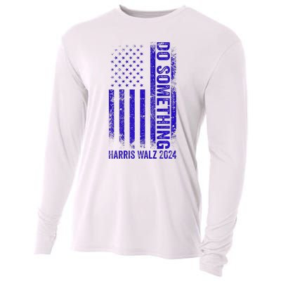 Do Something Kamala Harris Waltz 2024 Blue Usa Flag Premium Cooling Performance Long Sleeve Crew