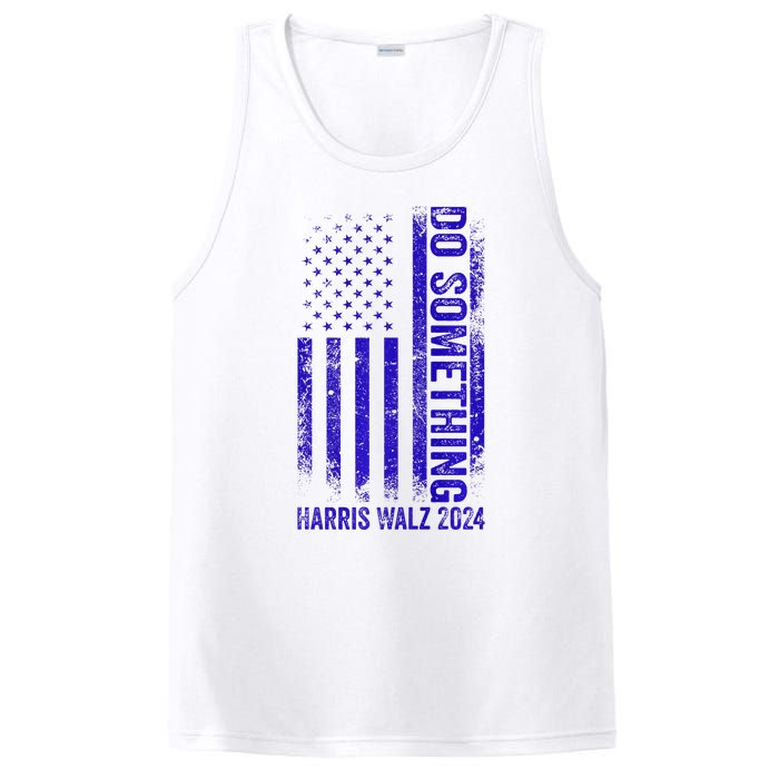 Do Something Kamala Harris Waltz 2024 Blue Usa Flag Premium PosiCharge Competitor Tank