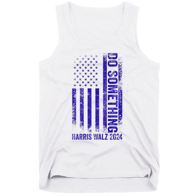 Do Something Kamala Harris Waltz 2024 Blue Usa Flag Premium Tank Top