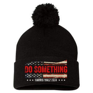 Do Something Kamala Harris Waltz 2024 Political Premium Pom Pom 12in Knit Beanie