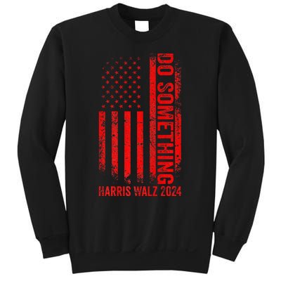 Do Something Kamala Harris Waltz 2024 Red Usa Flag Premium Sweatshirt