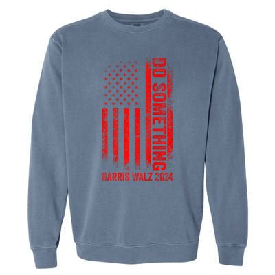 Do Something Kamala Harris Waltz 2024 Red Usa Flag Premium Garment-Dyed Sweatshirt