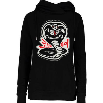 Dojo South Korea Snake Logo Sekai Taikai Womens Funnel Neck Pullover Hood