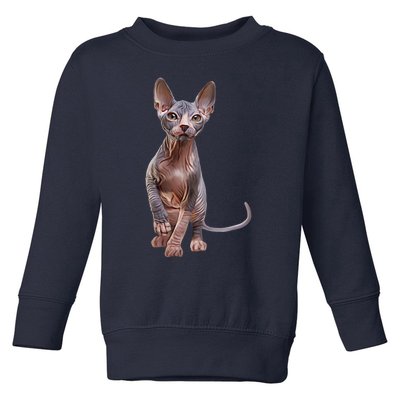 Drawing Sphynx Kitten Toddler Sweatshirt