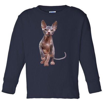 Drawing Sphynx Kitten Toddler Long Sleeve Shirt