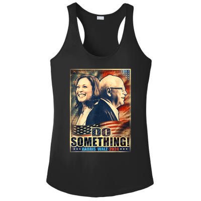 Do Something Kamala Harris Walz 2024 President Campaign Ladies PosiCharge Competitor Racerback Tank