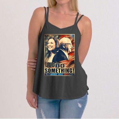 Do Something Kamala Harris Walz 2024 President Campaign Women's Strappy Tank