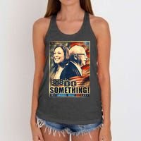 Do Something Kamala Harris Walz 2024 President Campaign Women's Knotted Racerback Tank