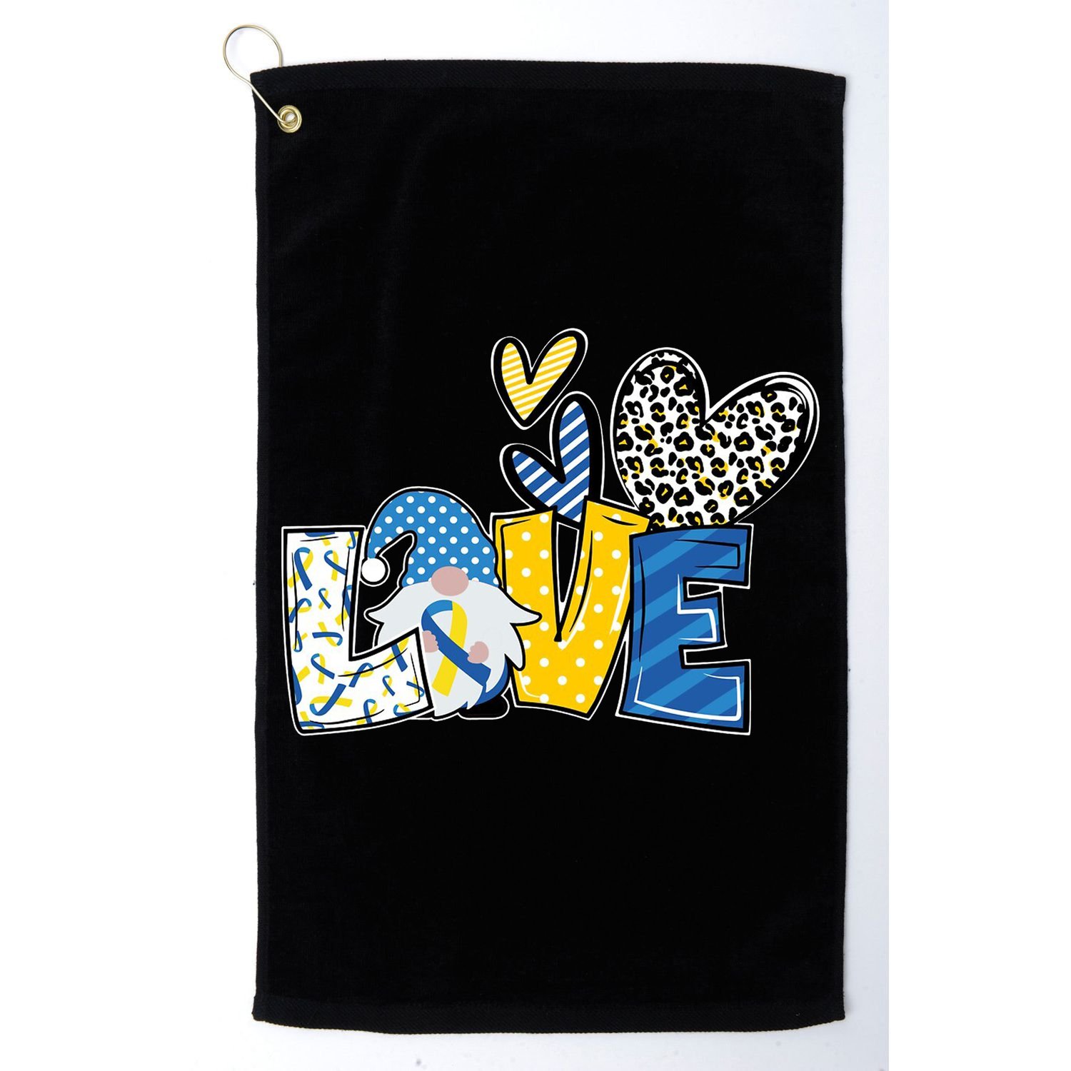 Down Syndrome Love Gnome Awareness Golf Towel