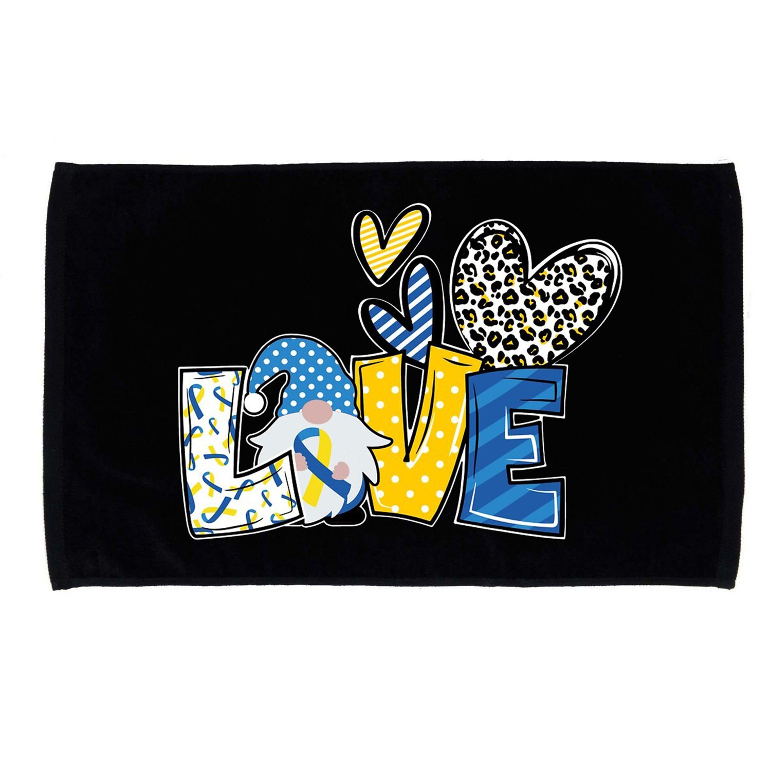 Down Syndrome Love Gnome Awareness Microfiber Hand Towel