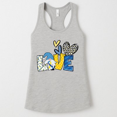 Down Syndrome Love Gnome Awareness Womens Tank Top