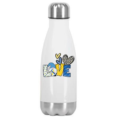 Down Syndrome Love Gnome Awareness Stainless Steel Insulated Water Bottle