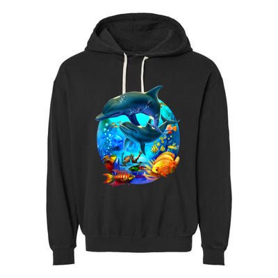 Dolphin Sea Life Save The Ocean Marine Biology Aquarium Garment-Dyed Fleece Hoodie